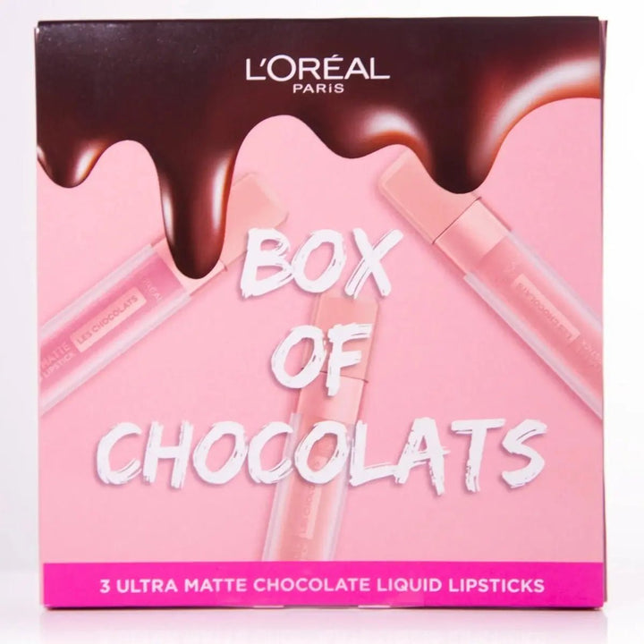 L'Oréal Paris Box of Chocolates Ultra - Matte Liquid Lip Giftset - Branded Beauty