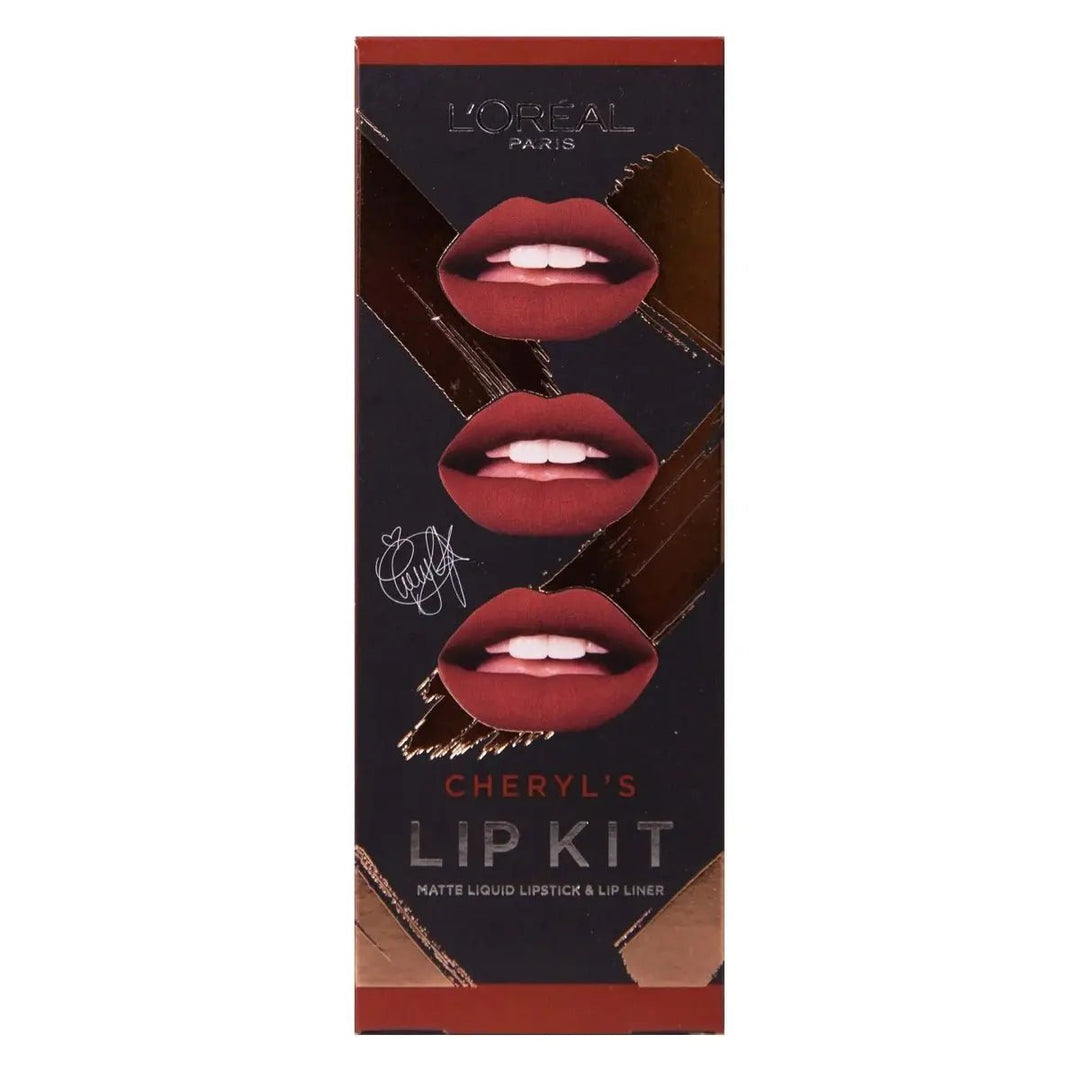 L'Oreal Paris Cheryl's Lip Kit Matte Liquid Lipstick & Lip Liner - Branded Beauty