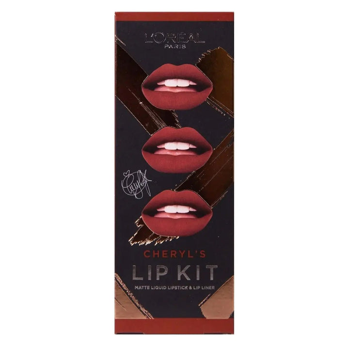L'Oreal Paris Cheryl's Lip Kit Matte Liquid Lipstick & Lip Liner - Branded Beauty
