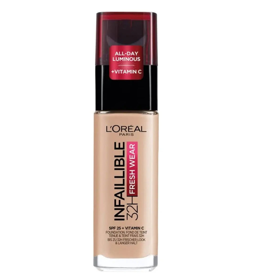 L'Oreal Paris Infaillible 24H Fresh Wear Liquid Foundation - 110 Rose Vanilla - Branded Beauty