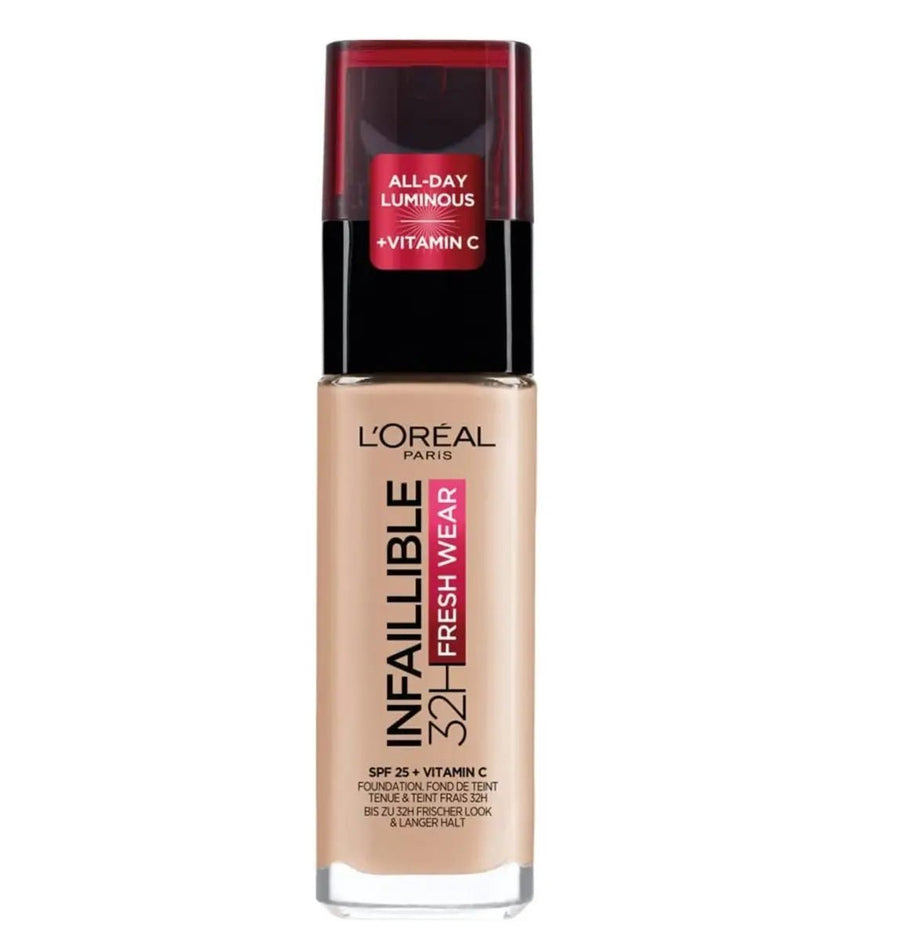 L'Oreal Paris Infaillible 24H Fresh Wear Liquid Foundation - 110 Rose Vanilla - Branded Beauty