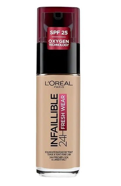 L'Oreal Paris Infaillible 24H Fresh Wear Liquid Foundation - 145 Rose Beige - Branded Beauty