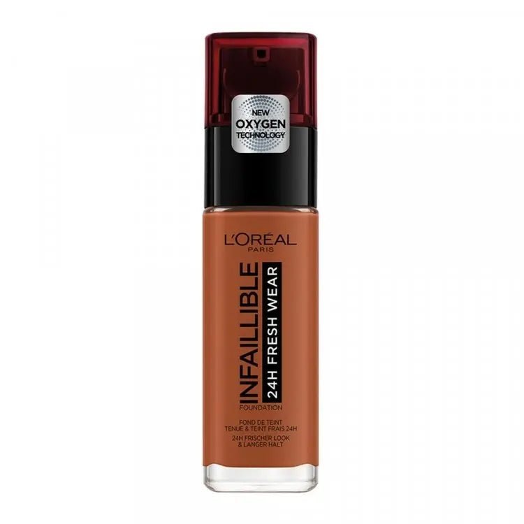 L'Oreal Paris Infaillible 24H Fresh Wear Liquid Foundation - 375 Deep Amber - Branded Beauty