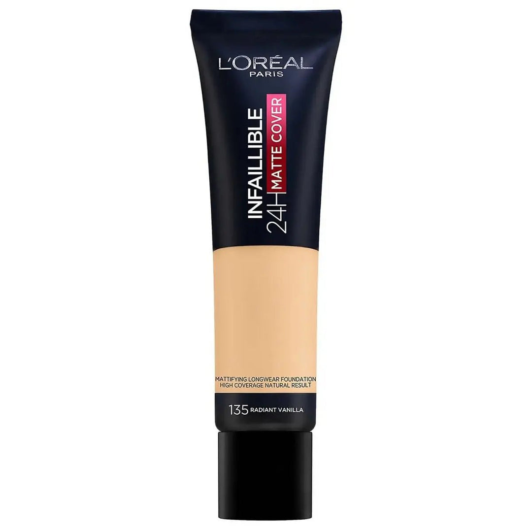 L'Oreal Paris Infallible 24H Matte Cover Foundation - 135 Radiant Vanilla - Branded Beauty