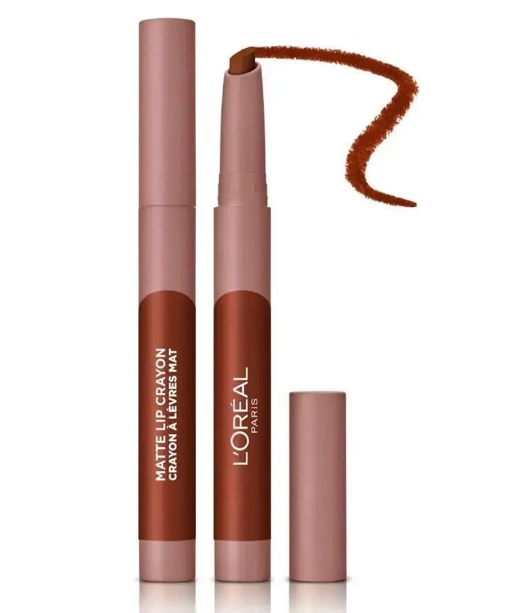 L'Oreal Paris Matte Lip Crayon - 109 Flirty Toffee - Branded Beauty