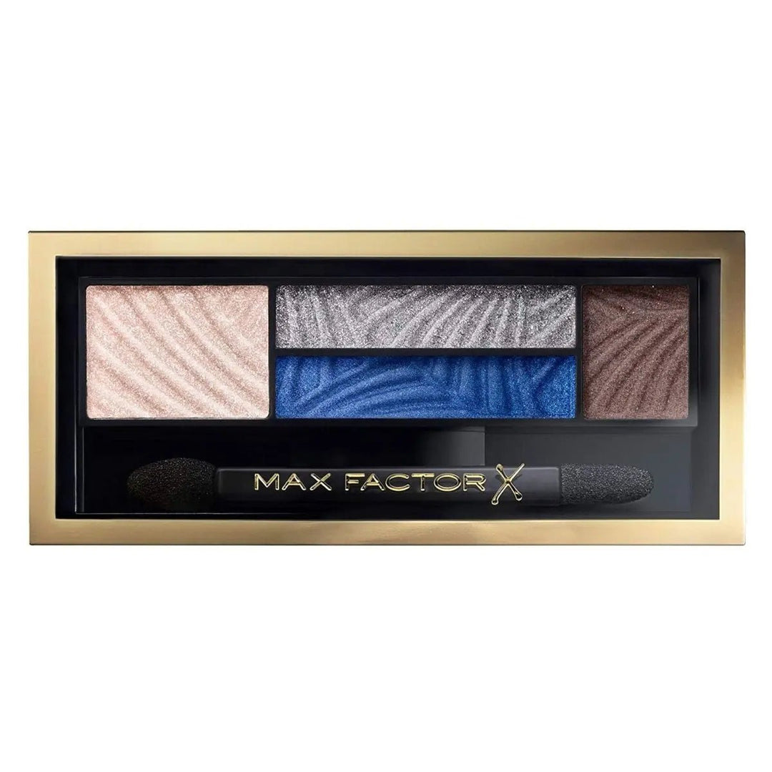 Max Factor Quad Eye Shadow Smokey Eye Drama Kit - 06 Azure Allure - Branded Beauty
