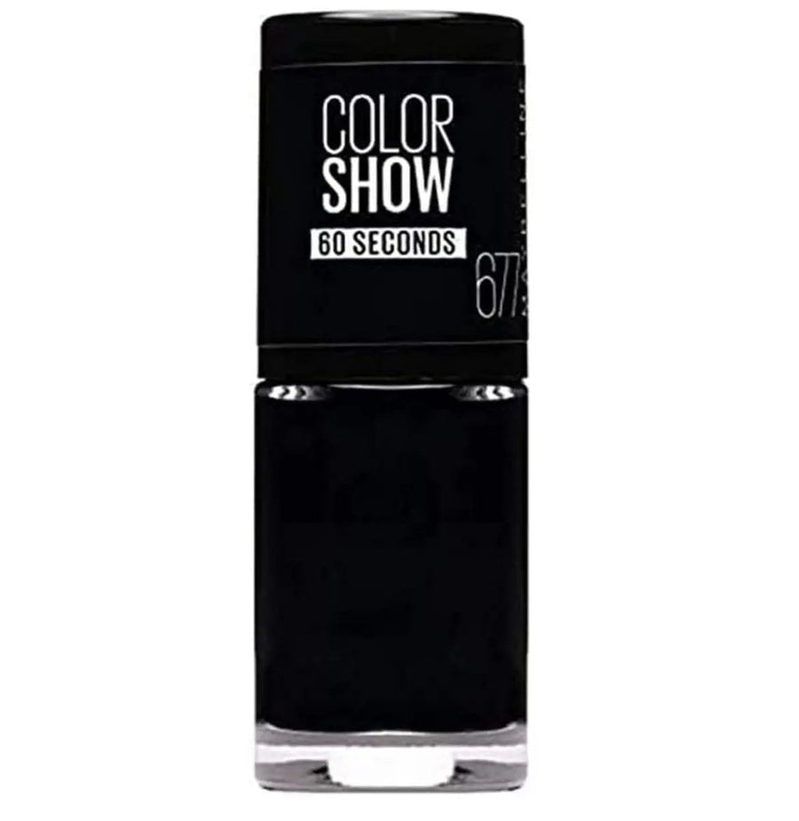 Maybelline Color Show Nail Polish - 677 Blackout - Branded Beauty