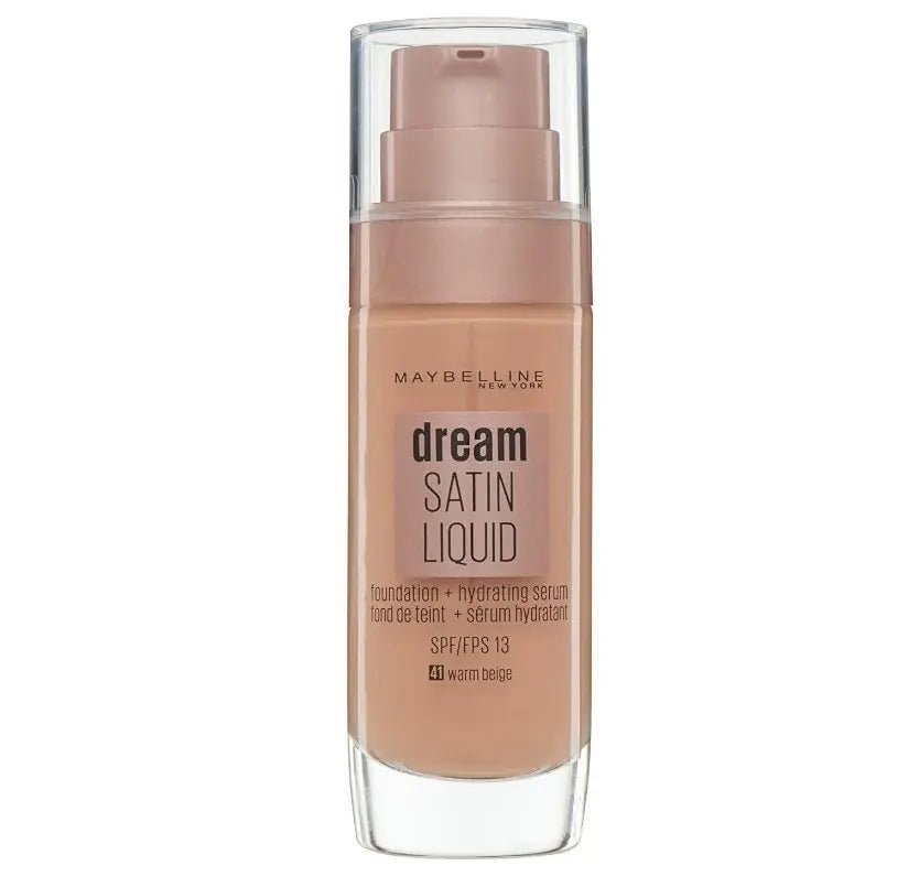 Maybelline Dream Satin Liquid Foundation - 41 Warm Beige - Branded Beauty