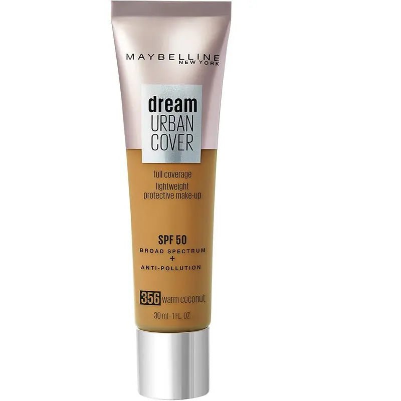 Maybelline Dream Urban Cover Foundation - 356 Warm Coconut - Branded Beauty
