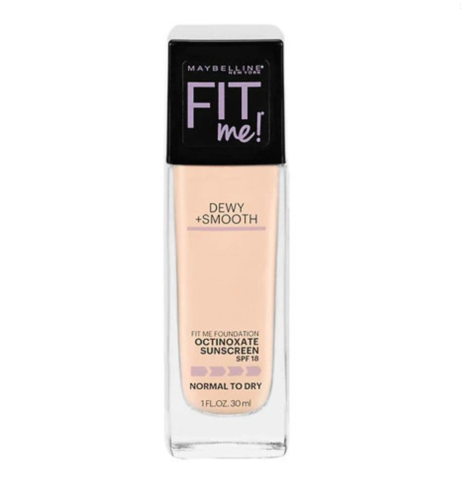 Maybelline Fit Me Dewy + Smooth Foundation - Porcelain - Branded Beauty