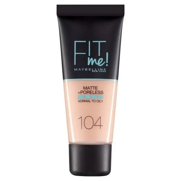 Maybelline Fit Me Matte + Poreless Foundation - 104 Soft Ivory - Branded Beauty