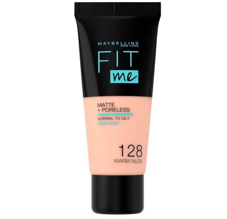 Maybelline Fit Me Matte + Poreless Foundation - 128 Warm Nude - Branded Beauty