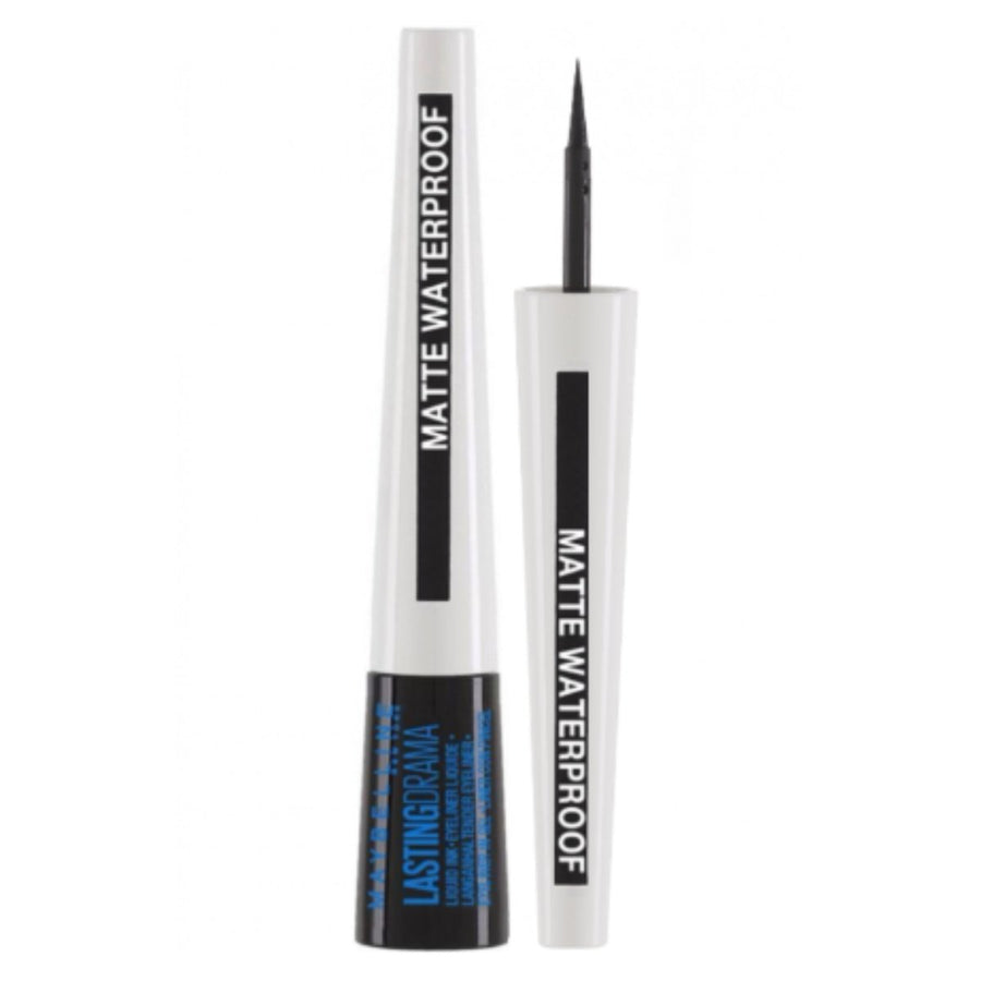 Maybelline Lasting Drama Liquid Ink Eyeliner - Black Matte Waterproof - Branded Beauty
