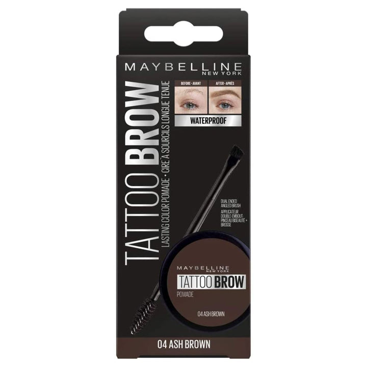 Maybelline Tattoo Brow Pomade - 04 Ash Brown - Branded Beauty