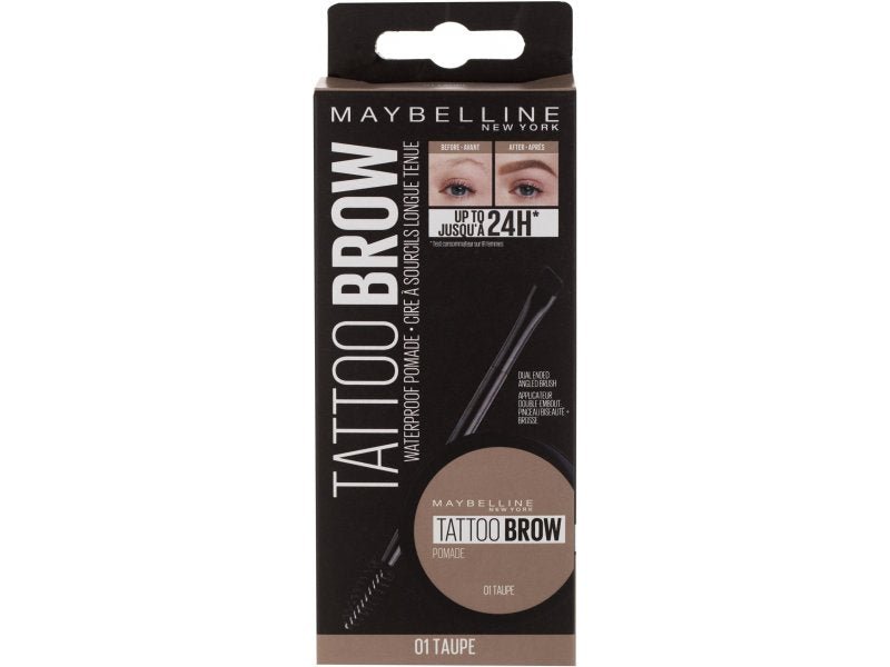 Maybelline Tattoo Brow Waterproof Pomade - 01 Taupe - Branded Beauty