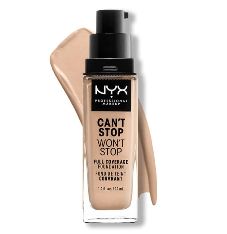 NYX Can't Stop Won't Stop Full Coverage Foundation 24 Hr Matte Finish - 06 Vanilla - Branded Beauty
