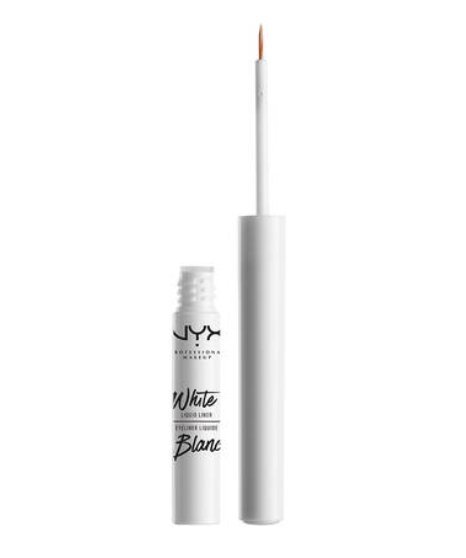 NYX Liquid Eyeliner Water Resistant - 01 White - Branded Beauty