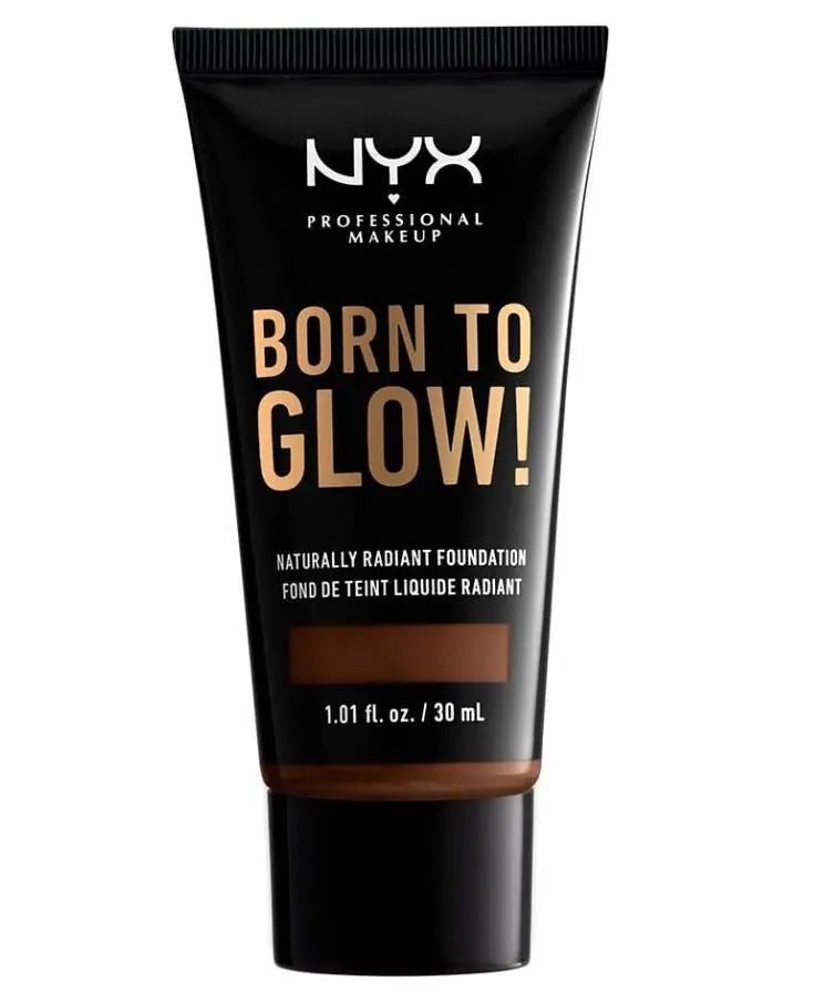 NYX Professional Makeup Born To Glow Naturally Radiant Foundation - 22.7 Deep Walnut - Branded Beauty