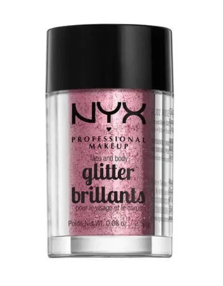 NYX Professional Makeup Face And Body Glitter Brilliants - 02 Rose - Branded Beauty