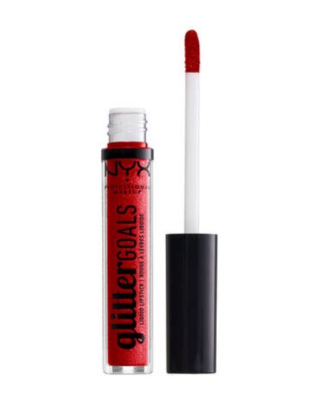 NYX Professional Makeup Glitter Goals Liquid Lipstick - 02 Cherry Quartz - Branded Beauty
