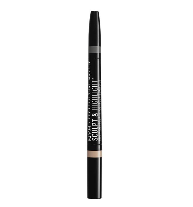 NYX Sculpt & Highlight Brow Contour - 08 Black / Golden Peach - Branded Beauty