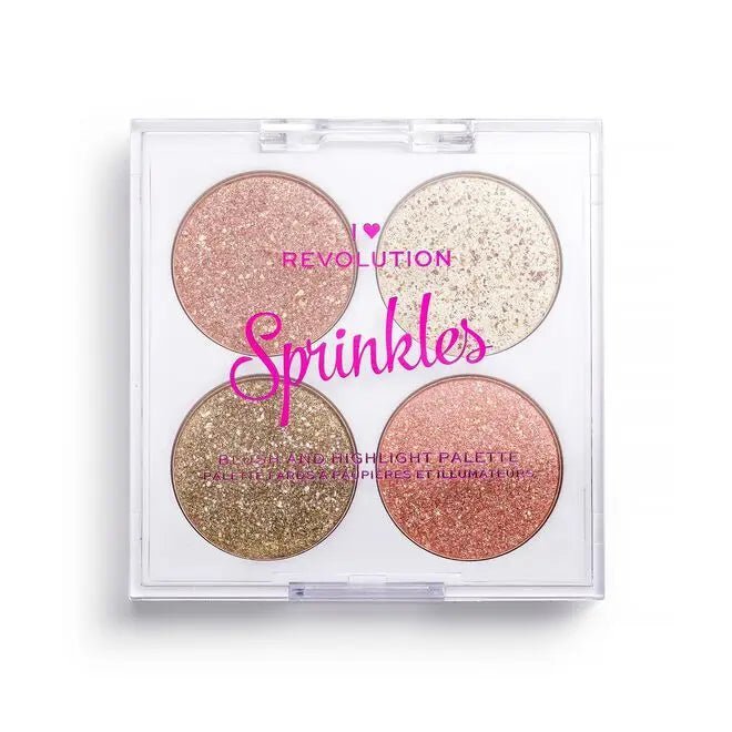 Revolution Blush & Sprinkles Blush & Highlight Palette - Branded Beauty