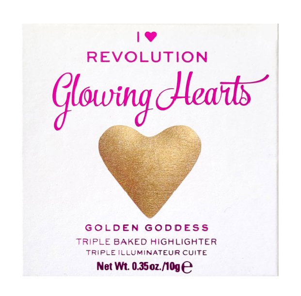 Revolution Revolution Glowing Hearts Golden Goddess Triple Baked Highlighter