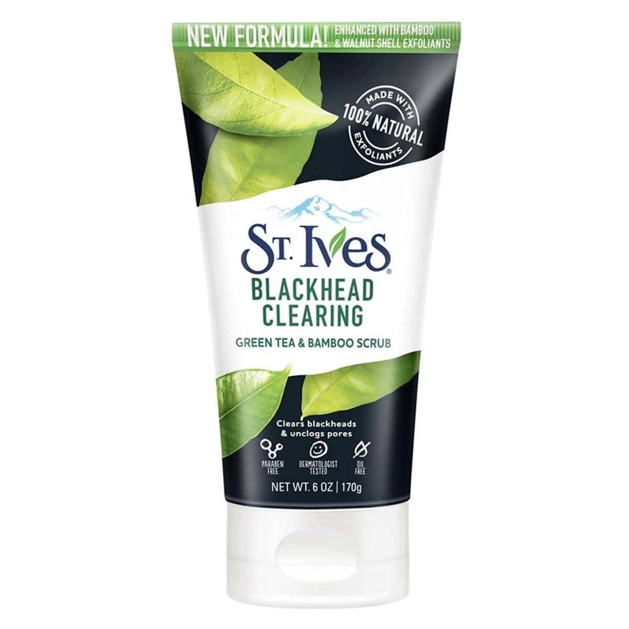 St. Ives Blackhead Clearing Green Tea Scrub - Branded Beauty