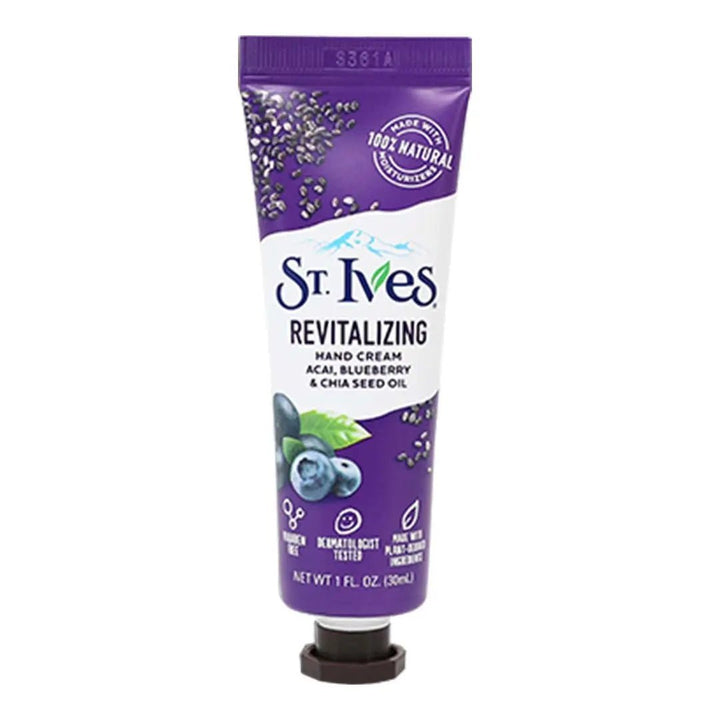 St. Ives Revitalising Hand Cream - Acai, Blueberry & Chia Seed Oil - Branded Beauty